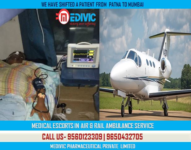 Medivic air ambulance patna to delhi